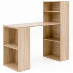 Wohnling Schreibtisch WL5.693, Sonoma Eiche, Mit Regalfach, Maße: 120 X 53cm