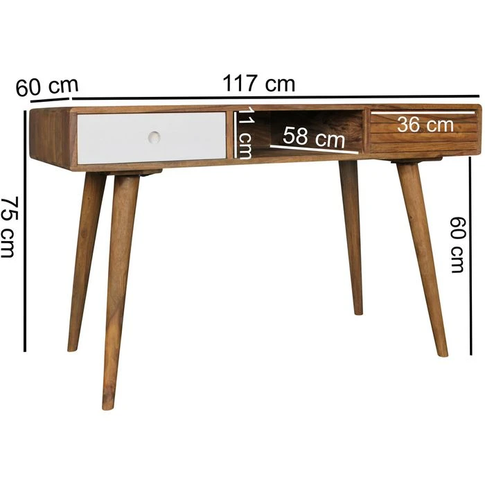 Wohnling Schreibtisch Repa WL1.957, Sheesham, Maße: 117 X 60cm, Aus Massivholz 7 Wohnling Schreibtisch Repa WL1.957, Sheesham, Maße: 117 X 60cm, Aus Massivholz – Bild 5