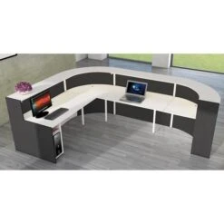 Kerkmann Empfangstheke Bari 3557, Anthrazit / Weiß, 335 X 112 X 235cm, Winkeltheke -PapierMeister Verkäufe 89f9f722cb2959aaa1c943ece9a585af36dfb5da empfangstheke kerkmann bari 3557