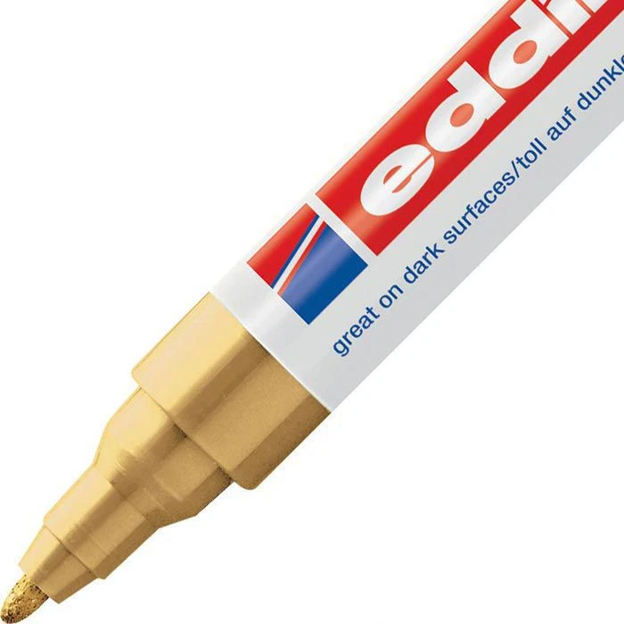 Edding Deco-Marker 4040, Mattlack-Marker Creative, Gold, Strichbreite 1 - 2mm, Rundspitze 4 Edding Deco-Marker 4040, Mattlack-Marker Creative, Gold, Strichbreite 1 - 2mm, Rundspitze – Bild 2