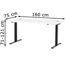 Möbelpartner Schreibtisch Serie 2000, Kreideweiß, Elektrisch Höhenverstellbar, 160 X 71-121 X 75cm -PapierMeister Verkäufe 8a41be478a679a38ae3934c613584d727d5c2d56 schreibtisch moebelpartner serie 2000 kreideweiss