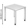 Hammerbacher Schreibtisch Q-Serie, Weiß, Höhenverstellbar, 80 X 68-83,5 X 80cm -PapierMeister Verkäufe 8fc1dedd0cd55801152fa3032aaa94c18a6eb036 schreibtisch hammerbacher q serie weiss