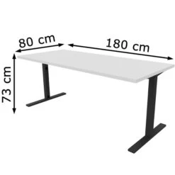 Quadrifoglio Schreibtisch Idea+ Tube, Maße: 180 X 80cm, Weiß / Dunkelgrau -PapierMeister Verkäufe 904ffd416c96700ddf33f18b182e3244fbd9132e schreibtisch quadrifoglio idea plus tube
