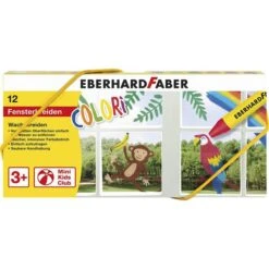 Eberhard Faber Eberhard-Faber Wachsmalstifte 524112 Colori, Fensterkreide, Dreiflächig, 12 Stück