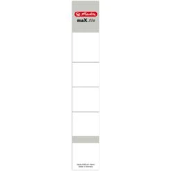 Herlitz Rückenschilder 9743154 MaX.file, Weiß, 36 X 190mm, Einsteckschild, 10 Stück