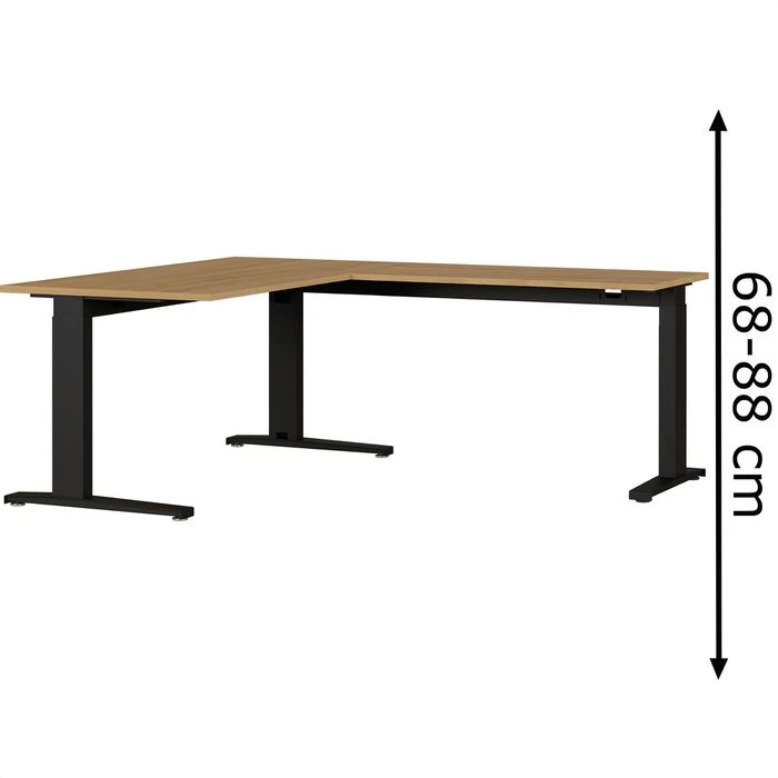 Germania Schreibtisch Agenda, 8513-583, Eiche, 160 X 67-87 X 193cm, L-Form 3 Germania Schreibtisch Agenda, 8513-583, Eiche, 160 X 67-87 X 193cm, L-Form