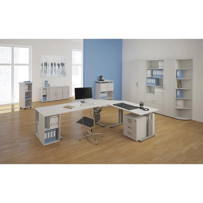 Geramöbel Schreibtisch Flex S-617306-LS, Lichtgrau, Höhenverstellbar, 180 X 68-82 X 100cm, Freiform 7 Geramöbel Schreibtisch Flex S-617306-LS, Lichtgrau, Höhenverstellbar, 180 X 68-82 X 100cm, Freiform – Bild 5