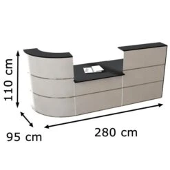 Kerkmann Empfangstheke Cento 5, 3854, Weiß / Anthrazit, 280 X 110 X 95cm, Beratungsplatz -PapierMeister Verkäufe a65c0387b843e433a43cbe865383f98dae720b3f empfangstheke kerkmann cento 5 3854