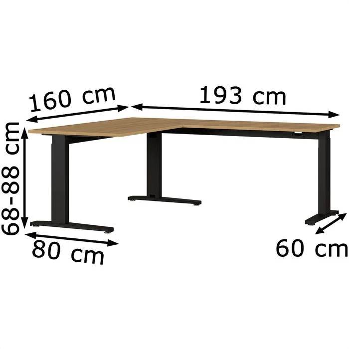 Germania Schreibtisch Agenda, 8513-583, Eiche, 160 X 67-87 X 193cm, L-Form 8 Germania Schreibtisch Agenda, 8513-583, Eiche, 160 X 67-87 X 193cm, L-Form – Bild 6