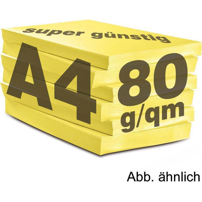 Clairefontaine Kopierpapier Evercolor, 2100005031, A4, Recycling, 80g/qm, Gelb, 500 Blatt 4 Clairefontaine Kopierpapier Evercolor, 2100005031, A4, Recycling, 80g/qm, Gelb, 500 Blatt – Bild 2