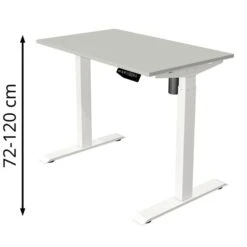 Kerkmann Schreibtisch Move 1, 3886, Lichtgrau, Elektrisch Höhenverstellbar, 100 X 72-120 X 60cm