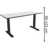 Celexon Schreibtisch EAdjust-58123, Weiß / Schwarz, Elektrisch Höhenverstellbar, 175 X 75cm HPL-Platte -PapierMeister Verkäufe a7bcc962468ed94ba0591f9edff5fd92519c1c6d schreibtisch celexon eadjust 58123 weiss schwarz
