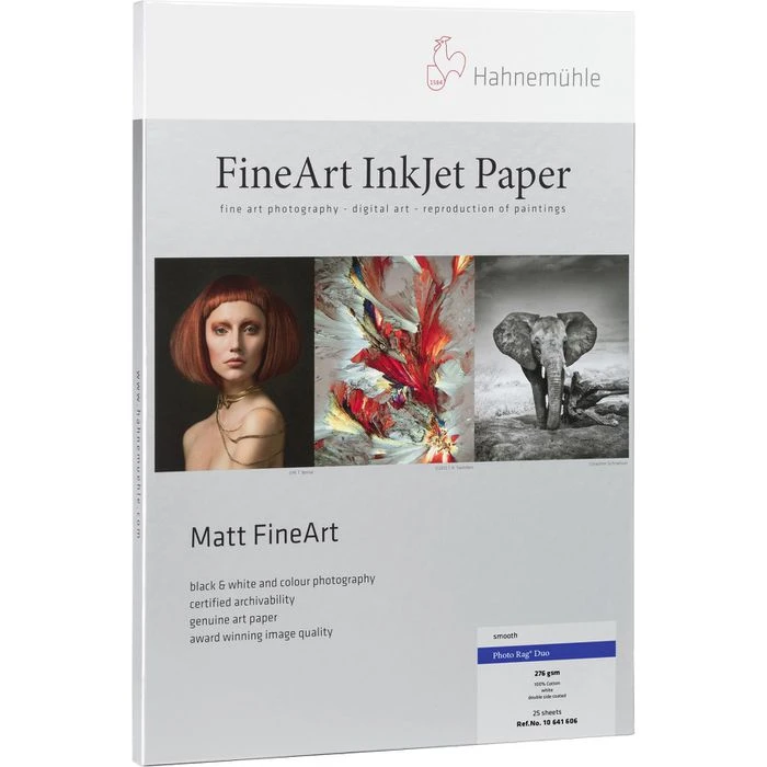 Hahnemühle Inkjet-Papier Photo Rag Duo FineArt, A4, 276 G/m², Matt, Beidseitig Bedruckbar, 25 Blatt 3 Hahnemühle Inkjet-Papier Photo Rag Duo FineArt, A4, 276 G/m², Matt, Beidseitig Bedruckbar, 25 Blatt