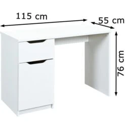 Inter-Link Schreibtisch Westphalen, 19040050, Weiß, Mit Standcontainer, Maße: 115 X 55 Cm -PapierMeister Verkäufe add1288b9237c439a19063bbdf2d01e35f5477fa schreibtisch inter link westphalen 19040050 weiss