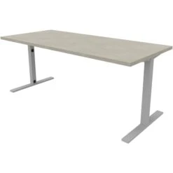 Quadrifoglio Schreibtisch Idea+ Tube, Maße: 180 X 80cm, Beton / Silber