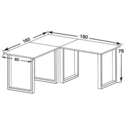 VCM Schreibtisch Lona, 916428, Grau, Maße: 190 X 160cm, L-Form -PapierMeister Verkäufe b22666362891358cba7b60160ac9cc79c095af43 schreibtisch vcm lona 916428 grau