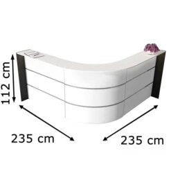 Kerkmann Empfangstheke Bari 3566, Weiß / Weiß, 235 X 112 X 235cm, Winkeltheke -PapierMeister Verkäufe b47ba41d8aab35585f30c4c7176d6a6057ebd79e empfangstheke kerkmann bari 3566