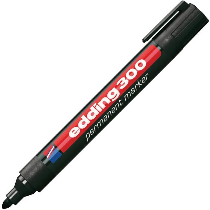 Edding Permanentmarker 300, Strichbreite 1,5 - 3 Mm, Schwarz 3 Edding Permanentmarker 300, Strichbreite 1,5 - 3 Mm, Schwarz