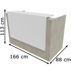 Quadrifoglio Empfangstheke Z2C73, Weiß / Beton, 166 X 113 X 88cm, Rezeption -PapierMeister Verkäufe c2081b400182629b6f2eb446ef05b32f8509ce2f empfangstheke quadrifoglio z2c73