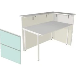 Kerkmann Empfangstheke Atlantis, Weiß / Weiß, 150 X 110 X 92cm, Kompakttheke -PapierMeister Verkäufe c234d4b0c298042051303cd54cb7f64e637efb11 empfangstheke kerkmann atlantis