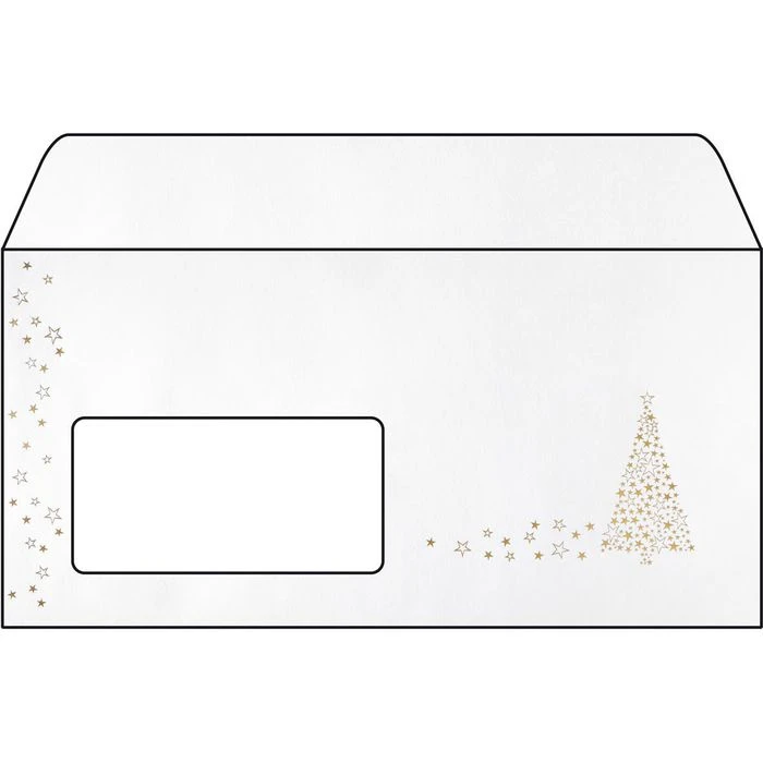 Sigel Weihnachtsumschläge DU084, DIN Lang, Golden Tree, Mit Fenster, 50 Stück 3 Sigel Weihnachtsumschläge DU084, DIN Lang, Golden Tree, Mit Fenster, 50 Stück