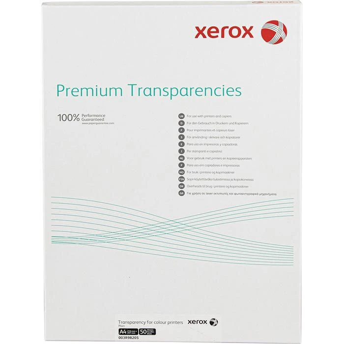 Xerox™ Xerox Kopierfolien 500172, Premium Transparencies, A4, Für Farblaserdrucker, Transparent, 50 Stück 3 Xerox™ Xerox Kopierfolien 500172, Premium Transparencies, A4, Für Farblaserdrucker, Transparent, 50 Stück