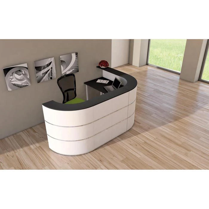 Kerkmann Empfangstheke Cento 6, 3855, Weiß / Anthrazit, 260 X 110 X 180cm, Winkeltheke 4 Kerkmann Empfangstheke Cento 6, 3855, Weiß / Anthrazit, 260 X 110 X 180cm, Winkeltheke – Bild 2