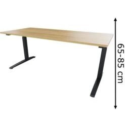 Fm-Büromöbel Schreibtisch Fm69, Eiche, Höhenverstellbar, 200 X 65-85 X 80cm