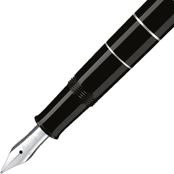 Pelikan Füller Classic M215, 948299, Edelharz, Schwarz/silber, Ringe, Edelstahlfeder, B 5 Pelikan Füller Classic M215, 948299, Edelharz, Schwarz/silber, Ringe, Edelstahlfeder, B – Bild 3
