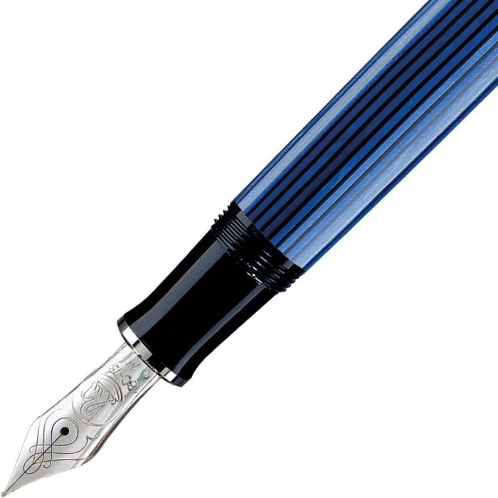 Pelikan Füller Souverän M805, 933630, Schwarz/blau/silber, Goldfeder 18 Karat, Feder M 5 Pelikan Füller Souverän M805, 933630, Schwarz/blau/silber, Goldfeder 18 Karat, Feder M – Bild 3
