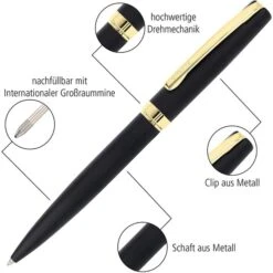 Online Kugelschreiber Eleganza Classic, 34596, Gehäusefarbe Schwarz/gold, Schreibfarbe Schwarz -PapierMeister Verkäufe d07044db21066207321c2e7aa829c6ef709f24cb kugelschreiber online eleganza classic 34596