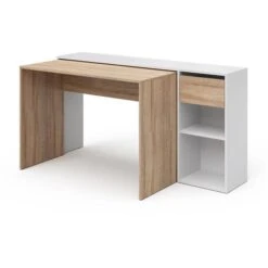 Vicco Schreibtisch Ben, Sonoma Eiche, Mit Standcontainer, 145 X 46,4cm