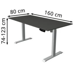 Kerkmann Schreibtisch Move 1, 2274, Anthrazit, Elektrisch Höhenverstellbar, 160 X 74-123 X 80cm -PapierMeister Verkäufe d0ef823a37e8d2578b2e073865caa99f59b9c84e schreibtisch kerkmann move 1 2274 anthrazit