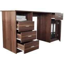 HJh-OFFICE Schreibtisch Easy Work IV, 821005, Mit Standcontainer, Maße: 140 X 50cm, Walnuss -PapierMeister Verkäufe d43d74e4dcd3e9832e90d0d35ce1ec46f1ff8946 schreibtisch hjh office easy work iv 821005