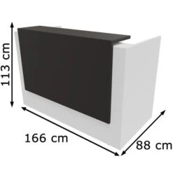 Quadrifoglio Empfangstheke Z2C73, Anthrazit / Weiß, 166 X 113 X 88cm, Rezeption, Lackierte Elemente -PapierMeister Verkäufe d86e8f96ae9ad5432e64c6dfe3e15fe377929d86 empfangstheke quadrifoglio z2c73 anthrazit weiss