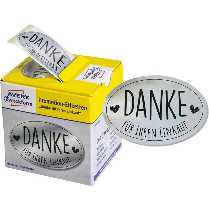 Zweckform Sticker 3844 Promotion, Danke Für Ihren Einkauf, Auf Rolle, 200 Aufkleber 3 Zweckform Sticker 3844 Promotion, Danke Für Ihren Einkauf, Auf Rolle, 200 Aufkleber