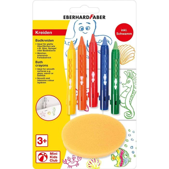 Eberhard Faber Eberhard-Faber Wachsmalstifte 524105 Badkreide, Wasserlöslich, Rund, Mit Schiebehülsen, 5 Stück 3 Eberhard Faber Eberhard-Faber Wachsmalstifte 524105 Badkreide, Wasserlöslich, Rund, Mit Schiebehülsen, 5 Stück