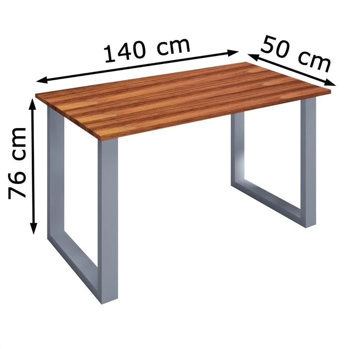 VCM Schreibtisch Lona, 914683, Nussbaum, Maße: 140 X 50cm 5 VCM Schreibtisch Lona, 914683, Nussbaum, Maße: 140 X 50cm – Bild 3