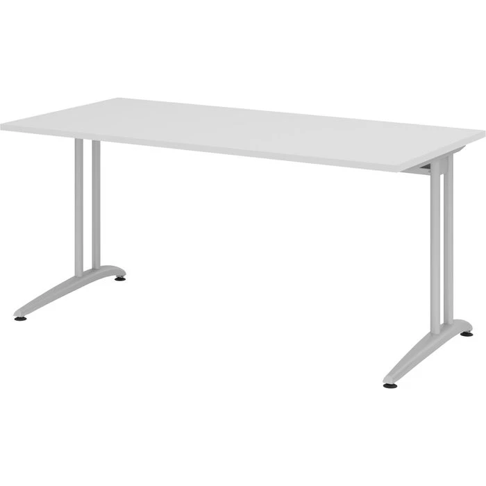 Hammerbacher Schreibtisch B-Serie, Lichtgrau, Maße: 160 X 80cm 3 Hammerbacher Schreibtisch B-Serie, Lichtgrau, Maße: 160 X 80cm