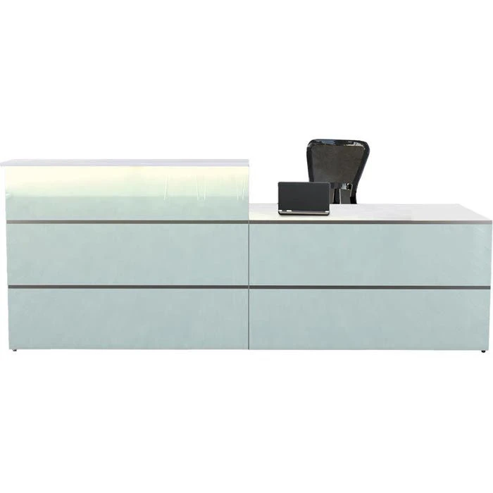 Kerkmann Empfangstheke Atlantis, Weiß / Weiß, Rezeption, Mit Anbautisch, 2 Elemente 3 Kerkmann Empfangstheke Atlantis, Weiß / Weiß, Rezeption, Mit Anbautisch, 2 Elemente