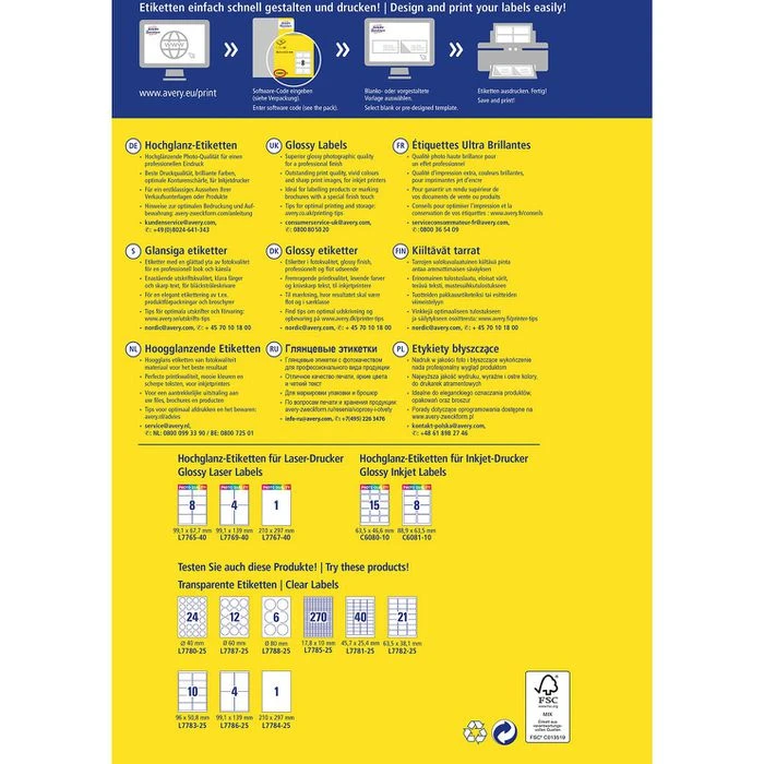 Zweckform Inkjet-Etiketten C6081-10, 88,9 X 63,5mm, Weiß Glänzend, 10 Blatt, 80 Stück 6 Zweckform Inkjet-Etiketten C6081-10, 88,9 X 63,5mm, Weiß Glänzend, 10 Blatt, 80 Stück – Bild 4