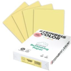 Steinbeis Kopierpapier Color, A4, Recycling, 80g/qm, Hellgelb, 500 Blatt