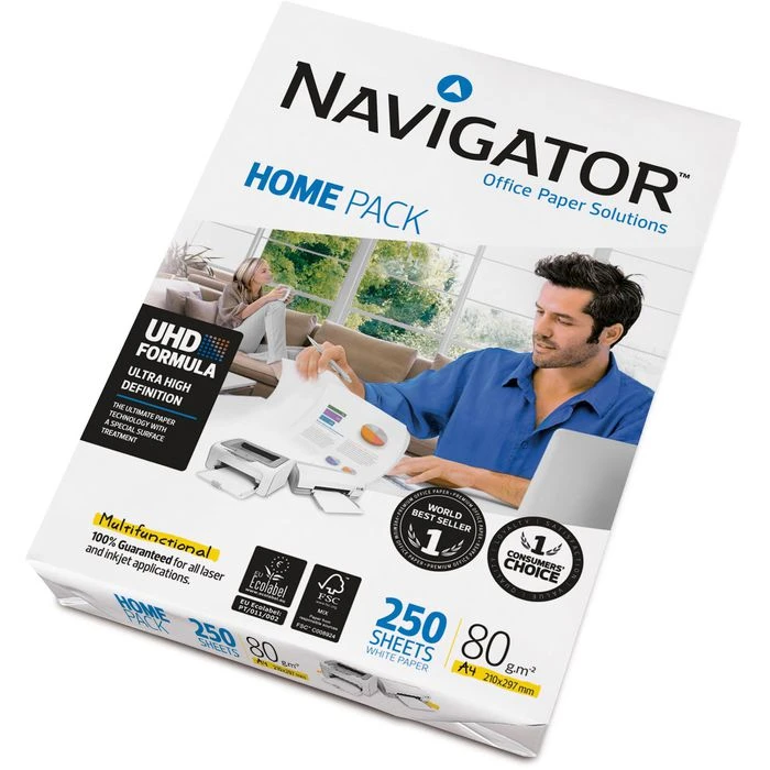 Navigator Home Pack A4 80g Papier Hochweiß 250 3 Navigator Home Pack A4 80g Papier Hochweiß 250