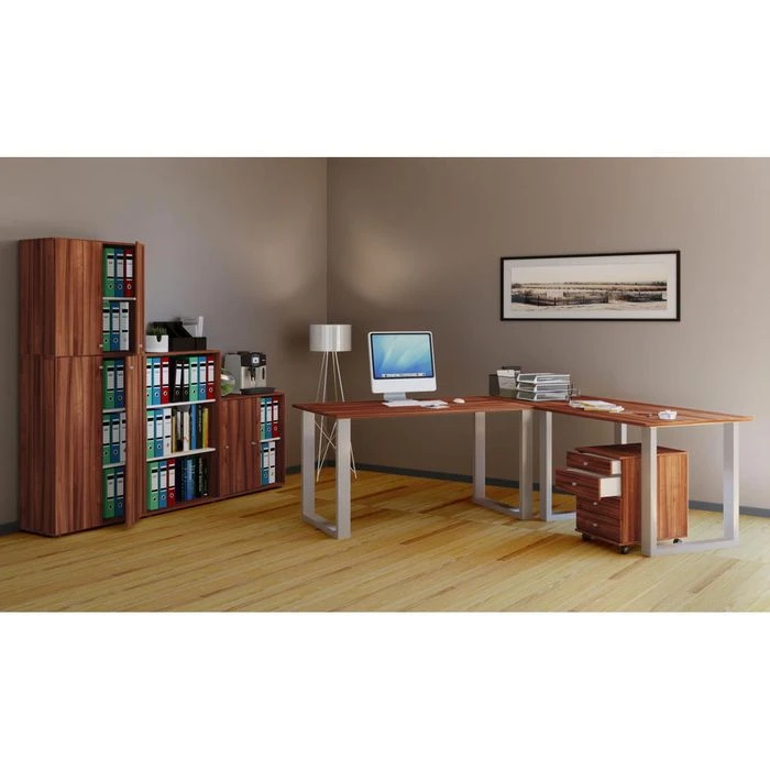 VCM Schreibtisch Lona, 914683, Nussbaum, Maße: 140 X 50cm 4 VCM Schreibtisch Lona, 914683, Nussbaum, Maße: 140 X 50cm – Bild 2