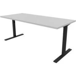 Quadrifoglio Schreibtisch Idea+ Tube, Maße: 180 X 80cm, Grau / Dunkelgrau