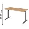 Hammerbacher Schreibtisch O-Serie, Asteiche, Verstellbar, 140 X 65-85 X 67,2cm, Mini Office -PapierMeister Verkäufe e559068c27d6aa612e830efabf87acb0b14a9adb schreibtisch hammerbacher o serie asteiche