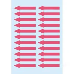 Herma Hinweisetiketten 4143, Pfeile Leuchtrot, 7 X 38mm, Selbstklebend, Wetterfest, 88 Stück