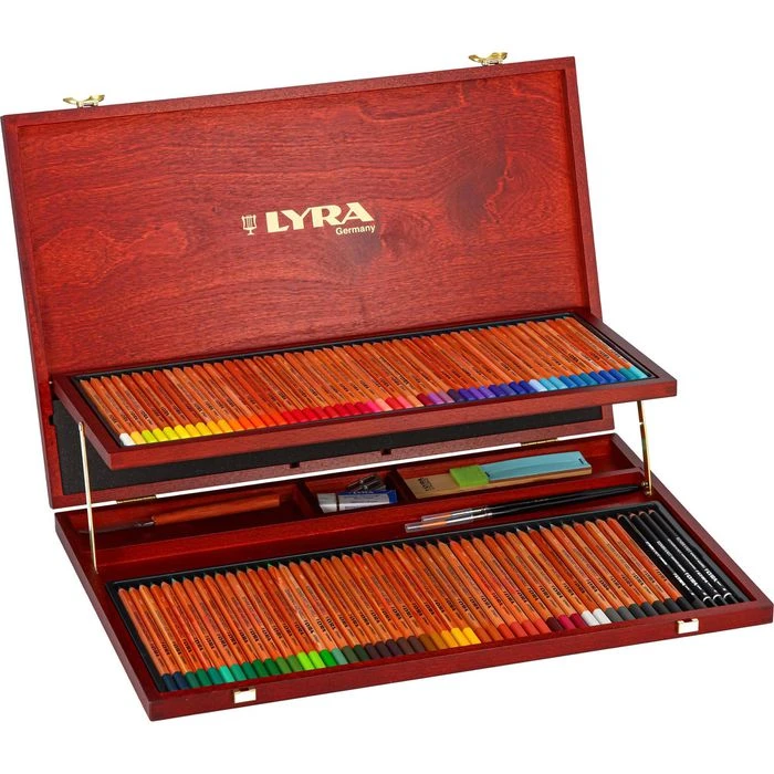 Lyra Buntstifte Rembrandt Aquarell H106, 2014200, Sortiert, 106 Teilig Holzkoffer + Zubehör, 96 Stück 3 Lyra Buntstifte Rembrandt Aquarell H106, 2014200, Sortiert, 106 Teilig Holzkoffer + Zubehör, 96 Stück