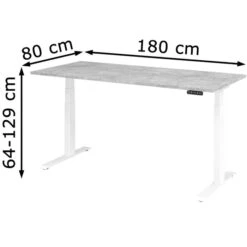 Hammerbacher Schreibtisch XDKB 19, Beton, Elektrisch Höhenverstellbar, 180 X 64-129 X 80cm -PapierMeister Verkäufe ec3063c7b351482e766f098d4f1ea479c688a202 schreibtisch hammerbacher xdkb 19 beton