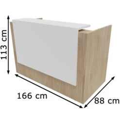 Quadrifoglio Empfangstheke Z2C73, Weiß / Ulme, 166 X 113 X 88cm, Rezeption -PapierMeister Verkäufe ec3d1a8a919e2953c9152b879d91a98a1627da2b empfangstheke quadrifoglio z2c73